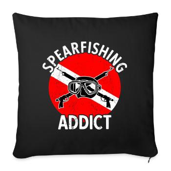 Chasse sous-marine Chasseur sous-marin Chasseur sous-marin - Housse de coussin décorative 45 x 45 cm - noir - Devant