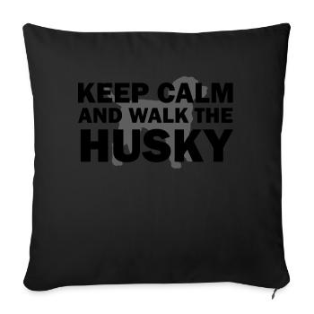 Dog Hund - Sofa pillowcase 17,3'' x 17,3'' (45 x 45 cm) - black - Front