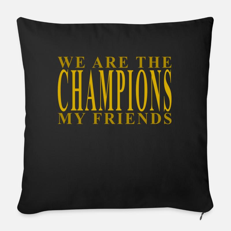 Wir sind die Champions - Sofakissenbezug 45 x 45 cm - Schwarz