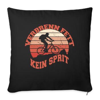 MTB |Mountain Bike | BMX | Rennrad | Motiv - Sofakissenbezug 45 x 45 cm - Schwarz - Vorne