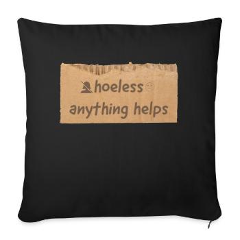 Signe sans hoeless - Housse de coussin décorative 45 x 45 cm - noir - Devant