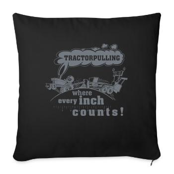TP, wo jeder Zentimeter zählt Licht - Sofakissenbezug 45 x 45 cm - Schwarz - Vorne