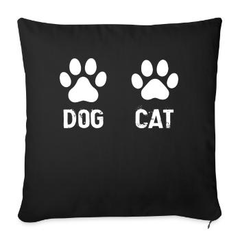 Hund Dog - Sofa pillowcase 17,3'' x 17,3'' (45 x 45 cm) - black - Front