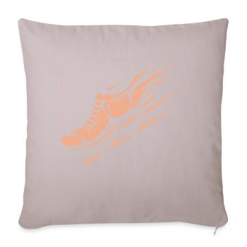 Courir... Courir... Courir... - Housse de coussin décorative 45 x 45 cm - taupe clair - Devant