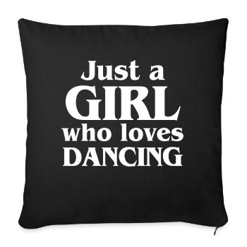 Dancing Dance Music - Sofa pillowcase 17,3'' x 17,3'' (45 x 45 cm) - black - Front