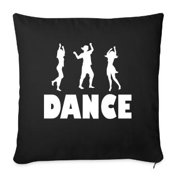 Dancing Dance Music - Sofa pillowcase 17,3'' x 17,3'' (45 x 45 cm) - black - Front