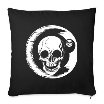 Horror Skull Skull Art Skull Gothic Heavy Metal - Sofa pillowcase 17,3'' x 17,3'' (45 x 45 cm) - black - Front