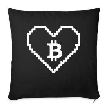 Trading de crypto-monnaies Bitcoin - Housse de coussin décorative 45 x 45 cm - noir - Devant