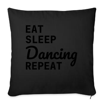 Dancing Dance Music - Sofa pillowcase 17,3'' x 17,3'' (45 x 45 cm) - black - Front