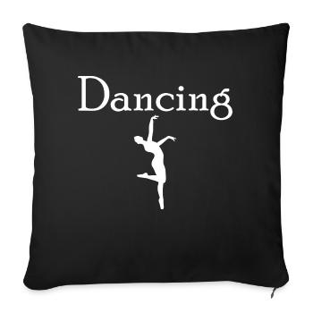 Danse Musique de danse - Housse de coussin décorative 45 x 45 cm - noir - Devant