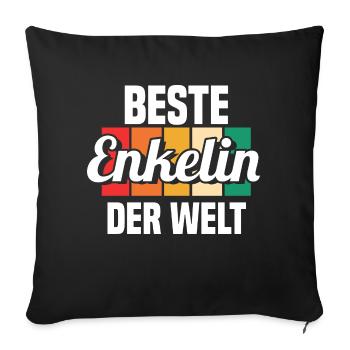 Enkelin - Sofakissenbezug 45 x 45 cm - Schwarz - Vorne