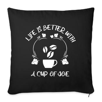 Café Espresso Café - Housse de coussin décorative 45 x 45 cm - noir - Devant