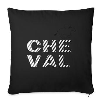 cavalier - Housse de coussin décorative 45 x 45 cm - noir - Devant