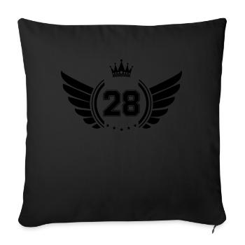 Armoiries 28 - Housse de coussin décorative 45 x 45 cm - noir - Devant