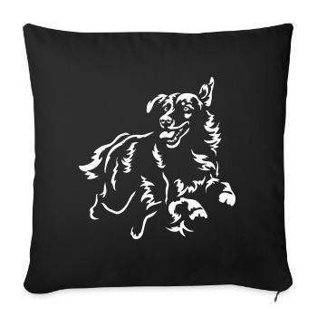 Golden Retriever "Black Edition" - Sofa pillowcase 17,3'' x 17,3'' (45 x 45 cm) - black - Front