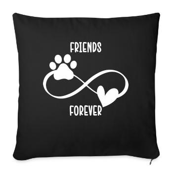 Dogs Dog Friend Pet - Sofa pillowcase 17,3'' x 17,3'' (45 x 45 cm) - black - Front