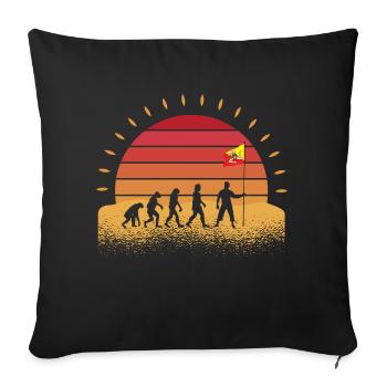 Sicilian Sicilian Sicily - Sofa pillowcase 17,3'' x 17,3'' (45 x 45 cm) - black - Front