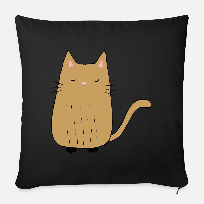 Katze - Sofakissenbezug 45 x 45 cm - Schwarz