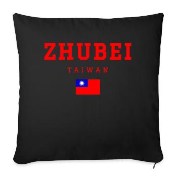 Zhubei, Taïwan - Housse de coussin décorative 45 x 45 cm - noir - Devant