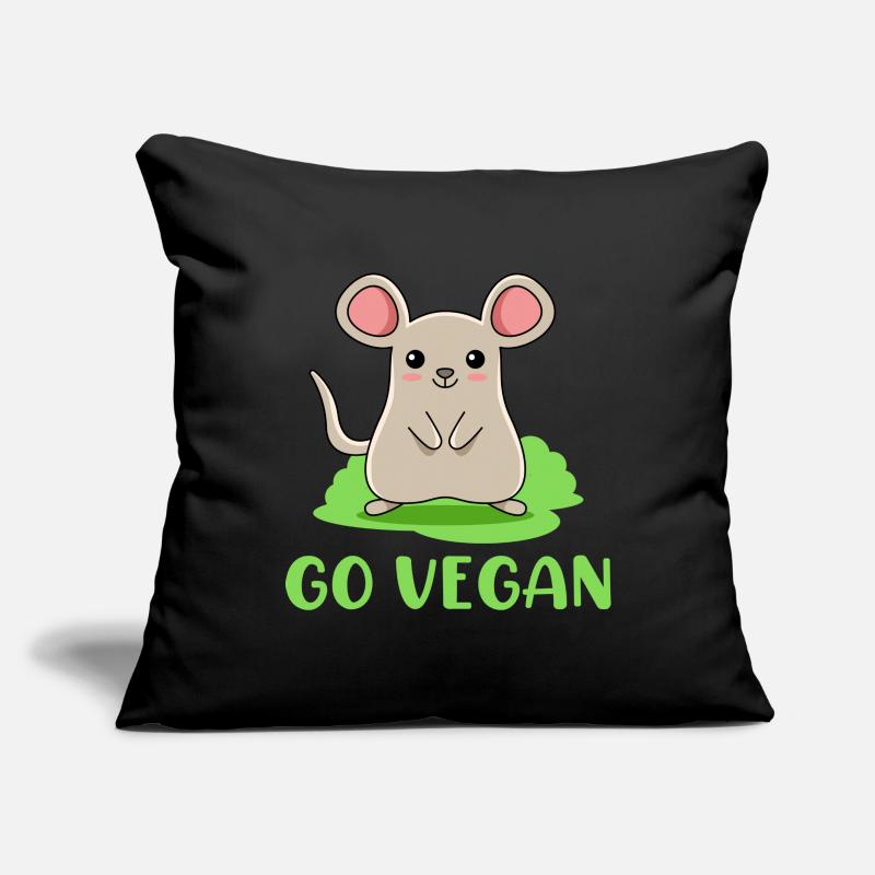 Mouse design for proud vegans Sofa pillowcase 17,3'' x 17,3'' (45 x 45 cm)