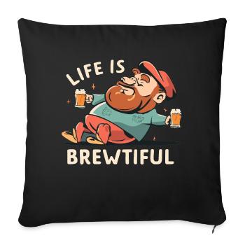 Brassage - Housse de coussin décorative 45 x 45 cm - noir - Devant