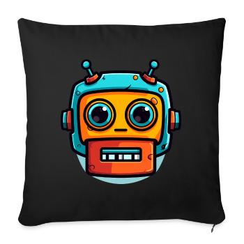Süßer Halloween Roboter - Sofakissenbezug 45 x 45 cm - Schwarz - Vorne