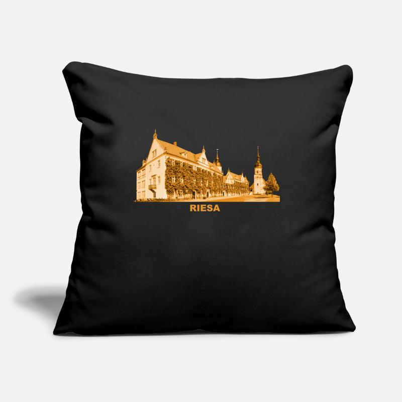 Riesa Town Hall Elbe Meissen Saxony Sofa pillowcase 17,3'' x 17,3'' (45 x 45 cm)