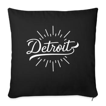 Detroit - Housse de coussin décorative 45 x 45 cm - noir - Devant