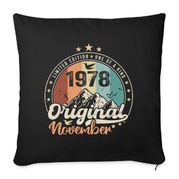 Die Legenden wurden im November 1978 geboren Geschenk - Sofakissenbezug 45 x 45 cm - Schwarz - Vorne