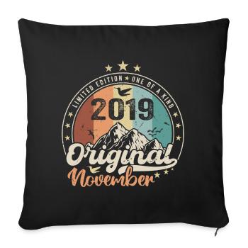 Les Légendes Sont Nées En Novembre 2019 Cadeau - Housse de coussin décorative 45 x 45 cm - noir - Devant