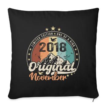 Les Légendes Sont Nées En Novembre 2018 Cadeau - Housse de coussin décorative 45 x 45 cm - noir - Devant