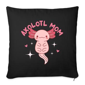 Conception de maman d’axolotl pour les amateurs d’axolotl - Housse de coussin décorative 45 x 45 cm - noir - Devant