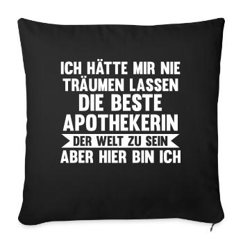 Apotheke Pharmazie Mediziner Apothekerin - Sofakissenbezug 45 x 45 cm - Schwarz - Vorne