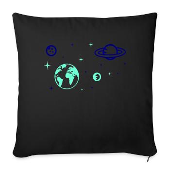 Univers - Housse de coussin décorative 45 x 45 cm - noir - Devant