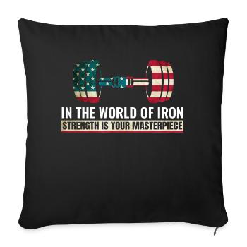 Gym - Sofa pillowcase 17,3'' x 17,3'' (45 x 45 cm) - black - Front