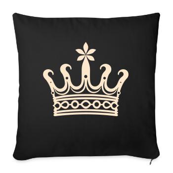Noble Regalia Crown - Sofa pillowcase 17,3'' x 17,3'' (45 x 45 cm) - black - Front