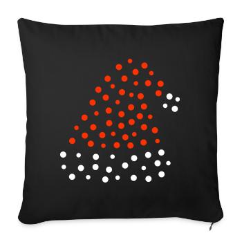 Christmas Hat - Dotted - Sofa pillowcase 17,3'' x 17,3'' (45 x 45 cm) - black - Front