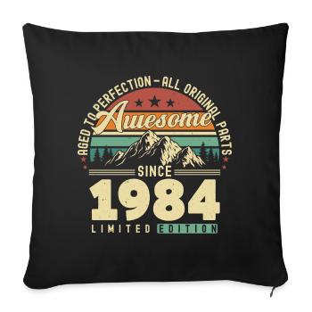 Great Since 1984 - Vintage 1984 Birthday - Sofa pillowcase 17,3'' x 17,3'' (45 x 45 cm) - black - Front