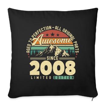 Great since 2008 - Sofa pillowcase 17,3'' x 17,3'' (45 x 45 cm) - black - Front
