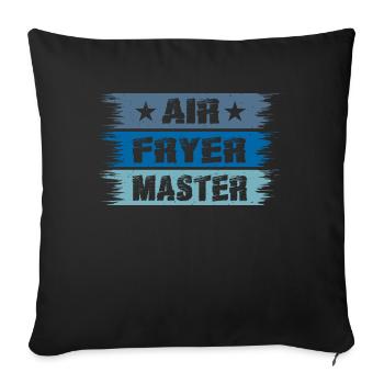 Artisanat culinaire du maître de la friteuse à air - Housse de coussin décorative 45 x 45 cm - noir - Devant