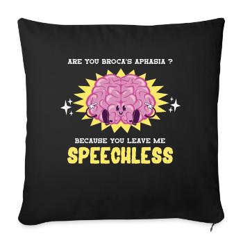 Empower Aphasia Awareness Connection - Sofa pillowcase 17,3'' x 17,3'' (45 x 45 cm) - black - Front