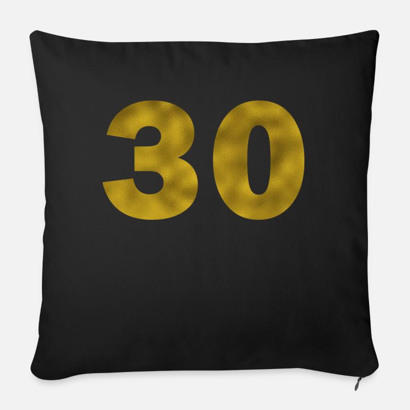 Geburtstag 30 Jahre - Sofakissenbezug 45 x 45 cm - Schwarz