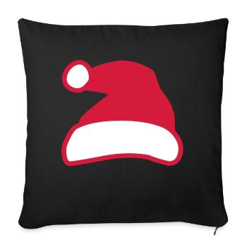 Weihnachtsmann - Sofakissenbezug 45 x 45 cm - Schwarz - Vorne