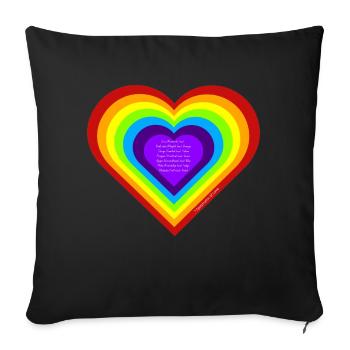 7 Spectrums of Love - Sofa pillowcase 17,3'' x 17,3'' (45 x 45 cm) - black - Front