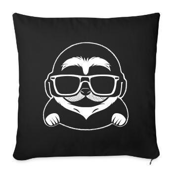 Sloths Anime Sloth Manga Sloth Sunglasses - Sofa pillowcase 17,3'' x 17,3'' (45 x 45 cm) - black - Front