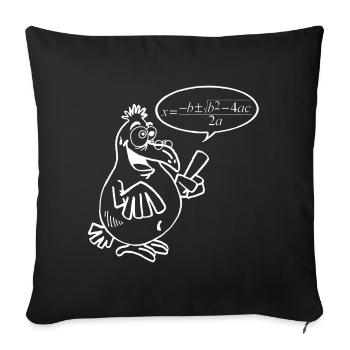Oiseau intelligent blanc - Housse de coussin décorative 45 x 45 cm - noir - Devant