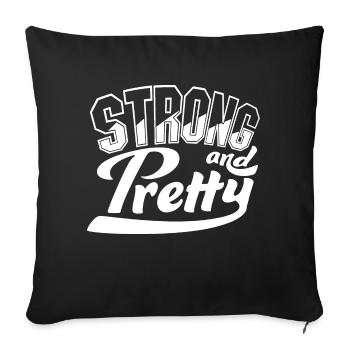 Fort et assez drôle Gym Fitness Dire - Housse de coussin décorative 45 x 45 cm - noir - Devant