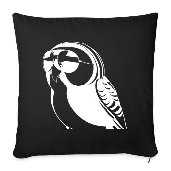 Lustiger Vogel mit Sonnenbrille Cool Bourke's Parak - Sofakissenbezug 45 x 45 cm - Schwarz - Vorne