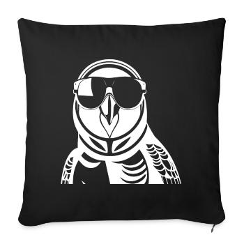 Lustiger Vogel mit Sonnenbrille Cool Bourke's Parak - Sofakissenbezug 45 x 45 cm - Schwarz - Vorne