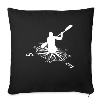 Pagaie - Housse de coussin décorative 45 x 45 cm - noir - Devant